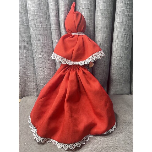 VTG 3 Dolls In 1 Little Red Riding Hood Grandma Wolf Handmade Doll 21 Inch - Picture 5 of 15